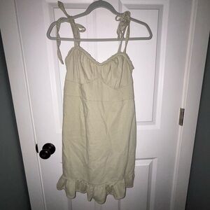 Hollister Green Ruffle Hem Mini Dress